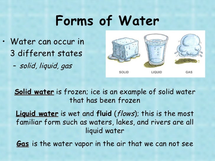 water cycle what is water in the form of gas