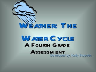 Weather: The Water Cycle A Fourth Grade Assessment Developed by: Kelly Stoeckle 