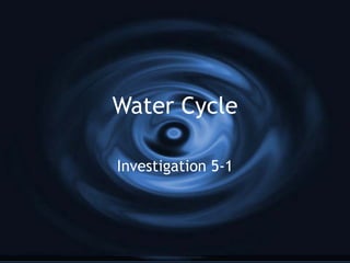 Water Cycle Investigation 5-1 