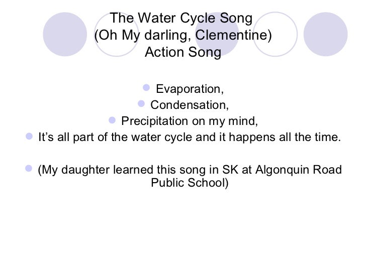 Water Cycle Presentation Water Cycle Presentation