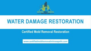 WATER DAMAGE RESTORATION
Certified Mold Removal Restoration
www.certifiedmoldremovalminneapolis.com
 
