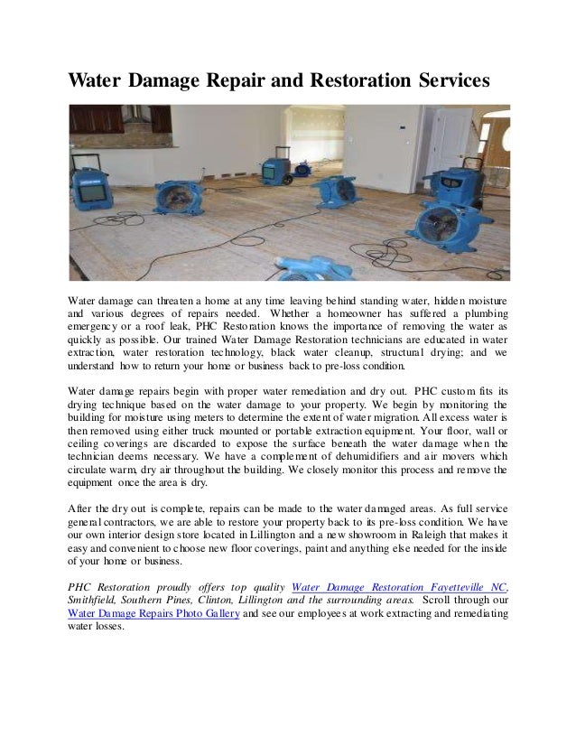 Water Damage Restoration Fayetteville NC
