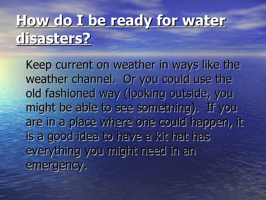 Water Disasters