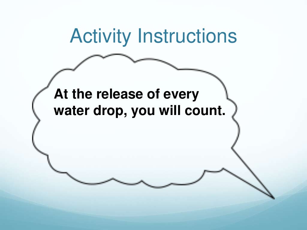 Water drop activity
