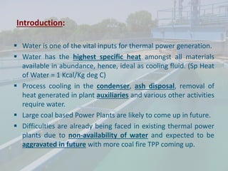 Water Efficiency in Thermal Power plants | PDF