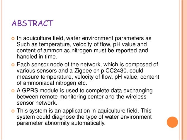 Water environment measuring system using ph sensor block diagram of zigbee module 