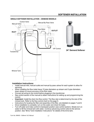 Waterex softener installation manual | PDF