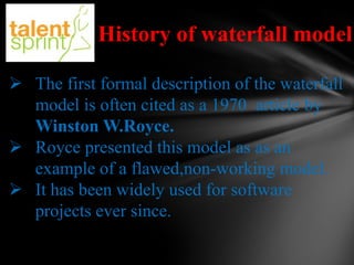 history of waterfall model