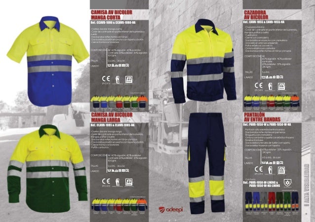 Waterfire catálogo ropa de trabajo alta visibilidad ADEEPI