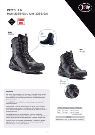 Waterfire catálogo calzado táctico policial y guantes de Policía 2019