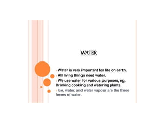 Water for life A Lecture By Mr Allah Dad Khan Visiting Professor the ...