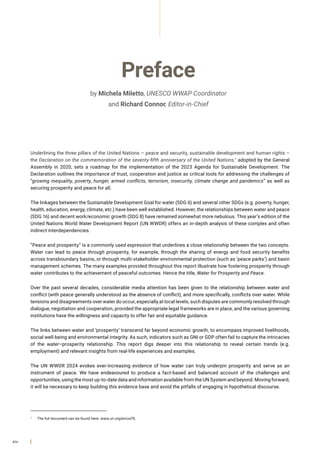 water for prosperity and peace - World Water Development Report 2024. | PDF