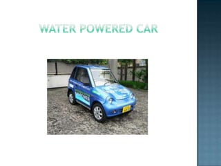 Water fueled vehicles
