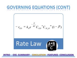 Governing Equations (cont)IntroExe. SummarySimulationFeaturesConclusion