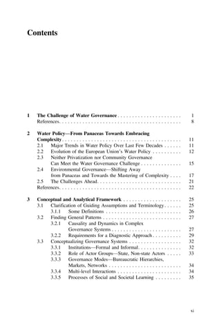 Water Governance in the Face of Global Change: Concepts, Methods, and ...