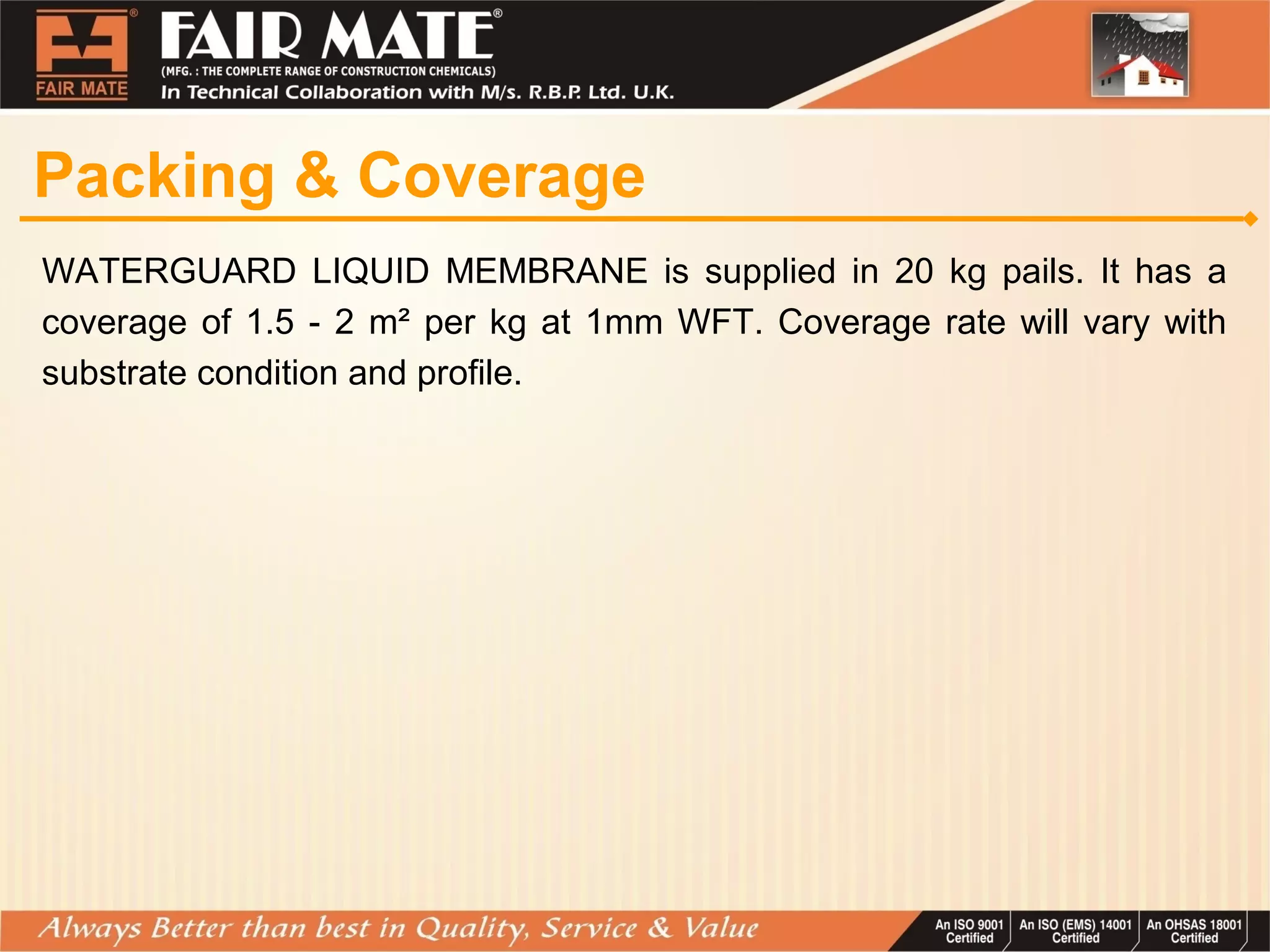 Waterguard liquid membrane | PPT