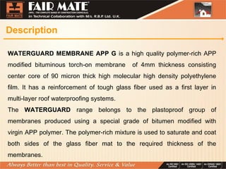 Waterguard membrane app g | PPT
