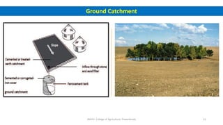 JNKVV- College of Agriculture, Powarkheda 21
Ground Catchment
 