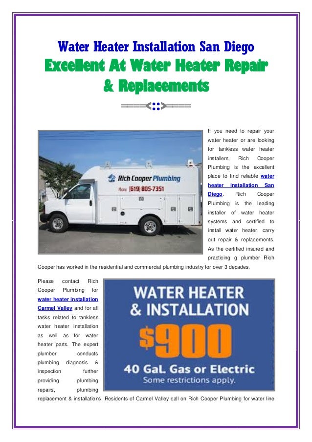 Water Heater Installation San Diego
