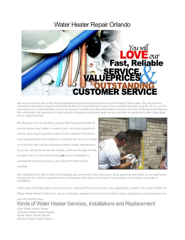 water heater repair orlando