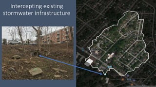 Intercepting existing
stormwater infrastructure
 