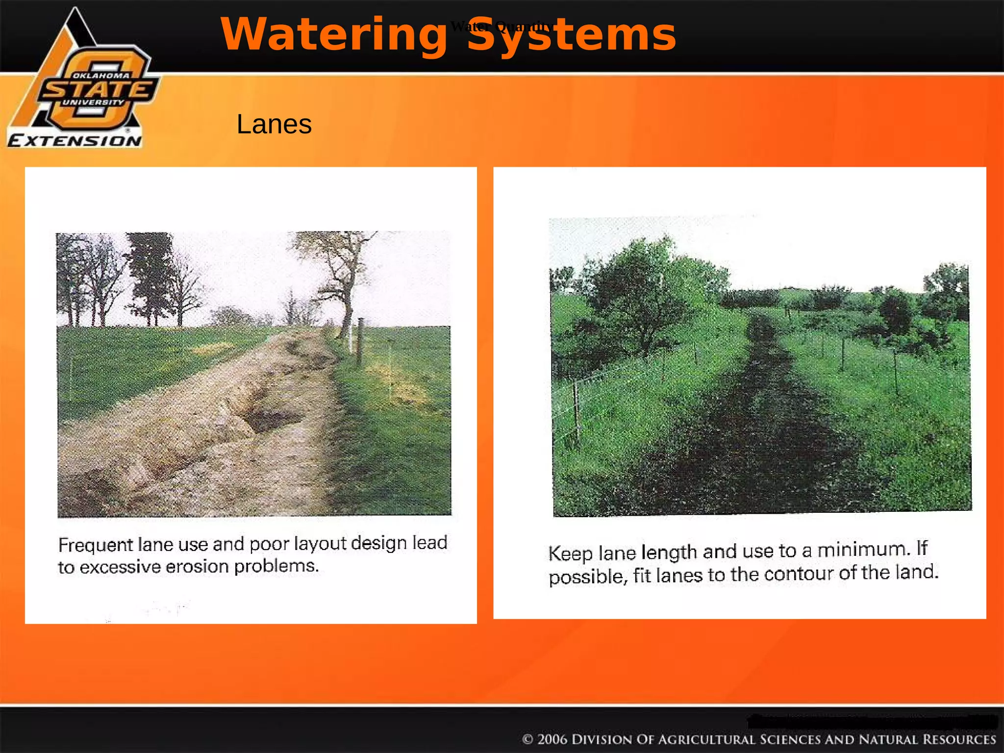 Watering Systems
Water Quantity

% Soil Organica Matter

Lanes

 