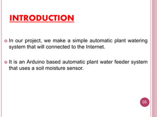 Arduino Automatic Watering System Plants Sprinkler Using IoT | PPTX ...