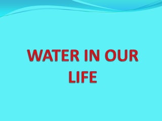 Water in our life