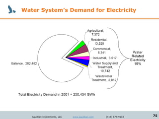 Water System’s Demand for Electricity




   Aquillian Investments, LLC   www.aquillian.com   (415) 677-9118   75
 