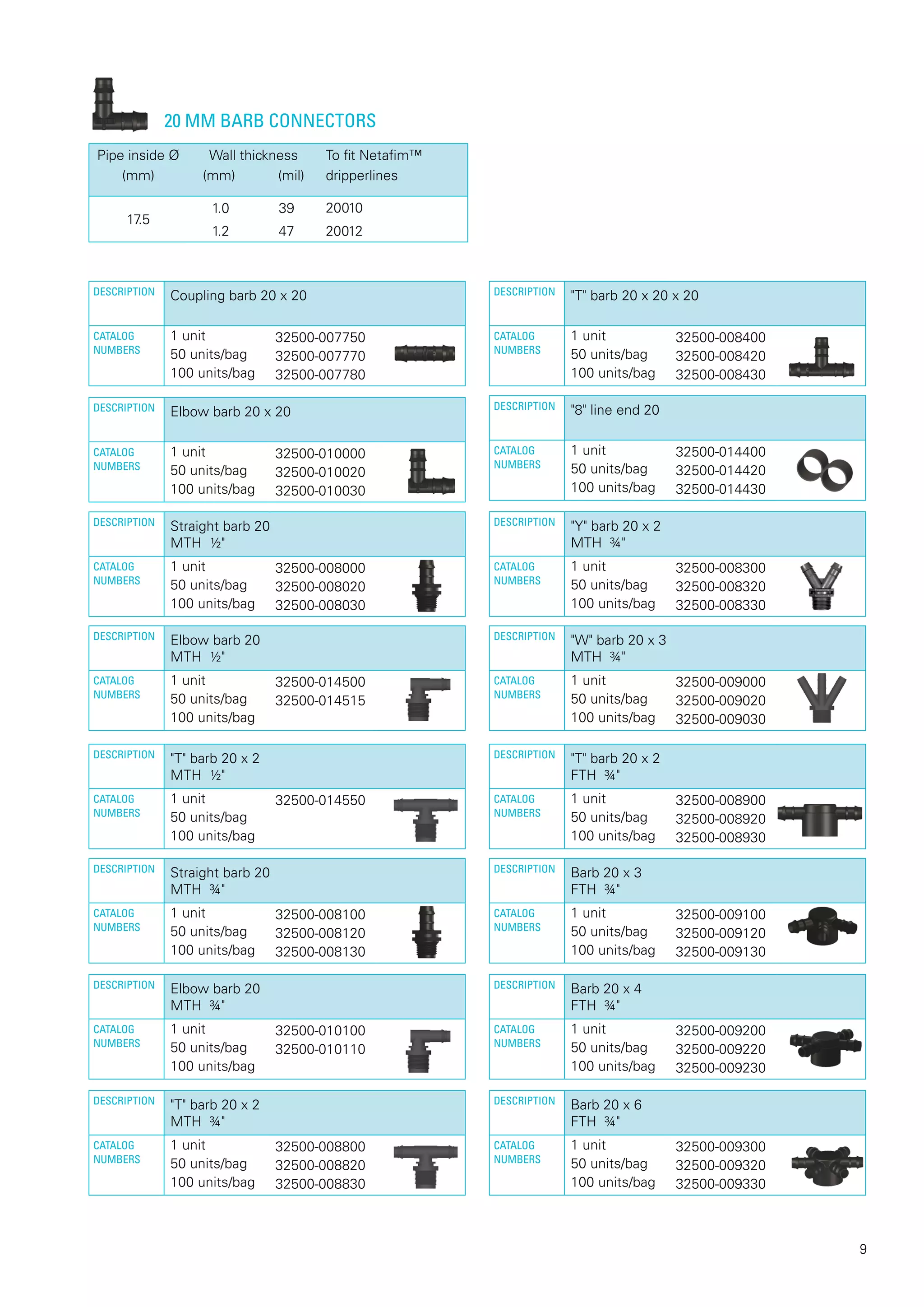 Water Irrigation Connectors, Tubing Connectors, Drip System Connectors ...