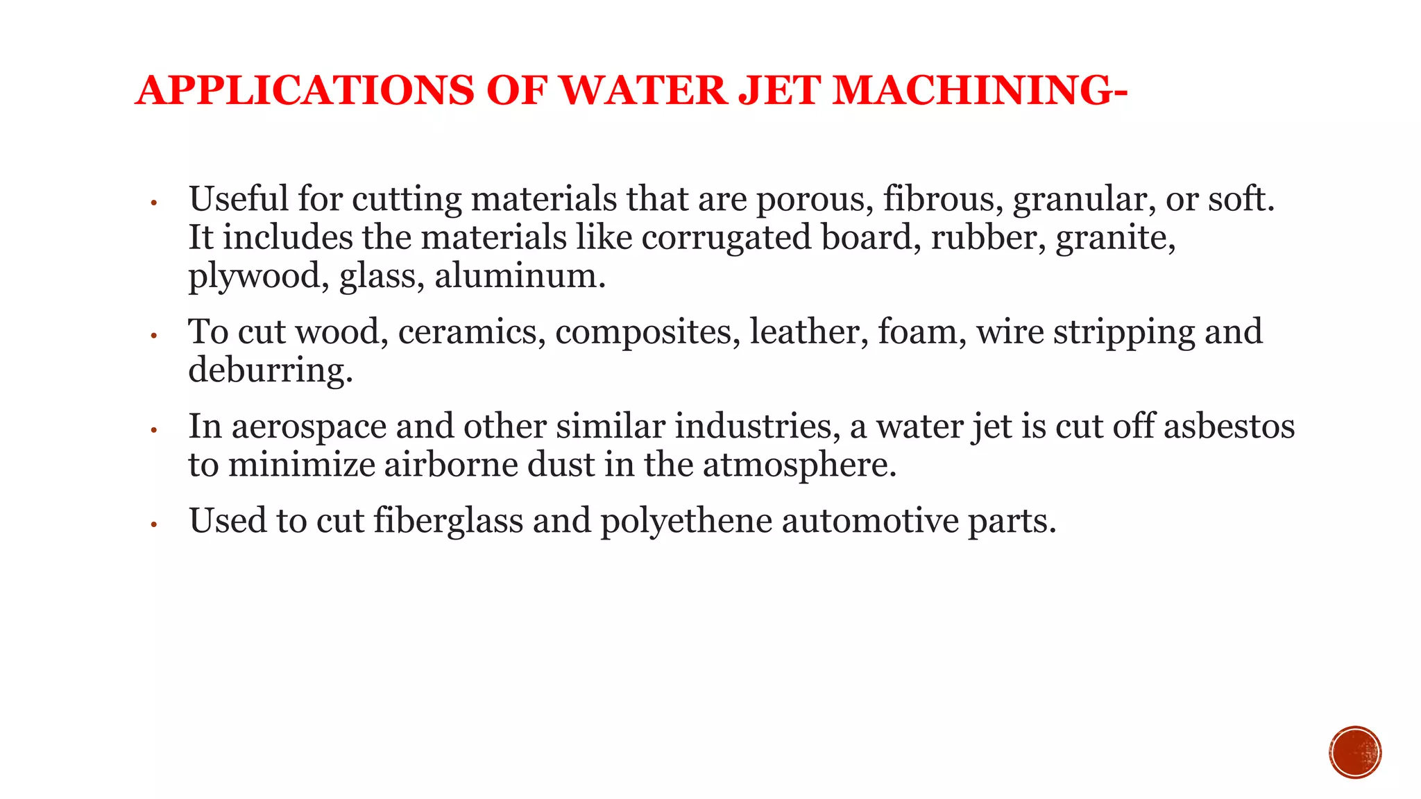 Water jet machining | PDF