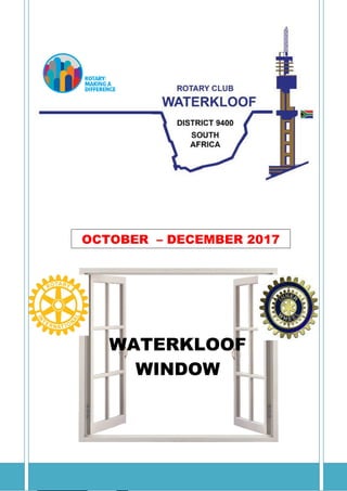 WATERKLOOF
WINDOW
OCTOBER – DECEMBER 2017
 