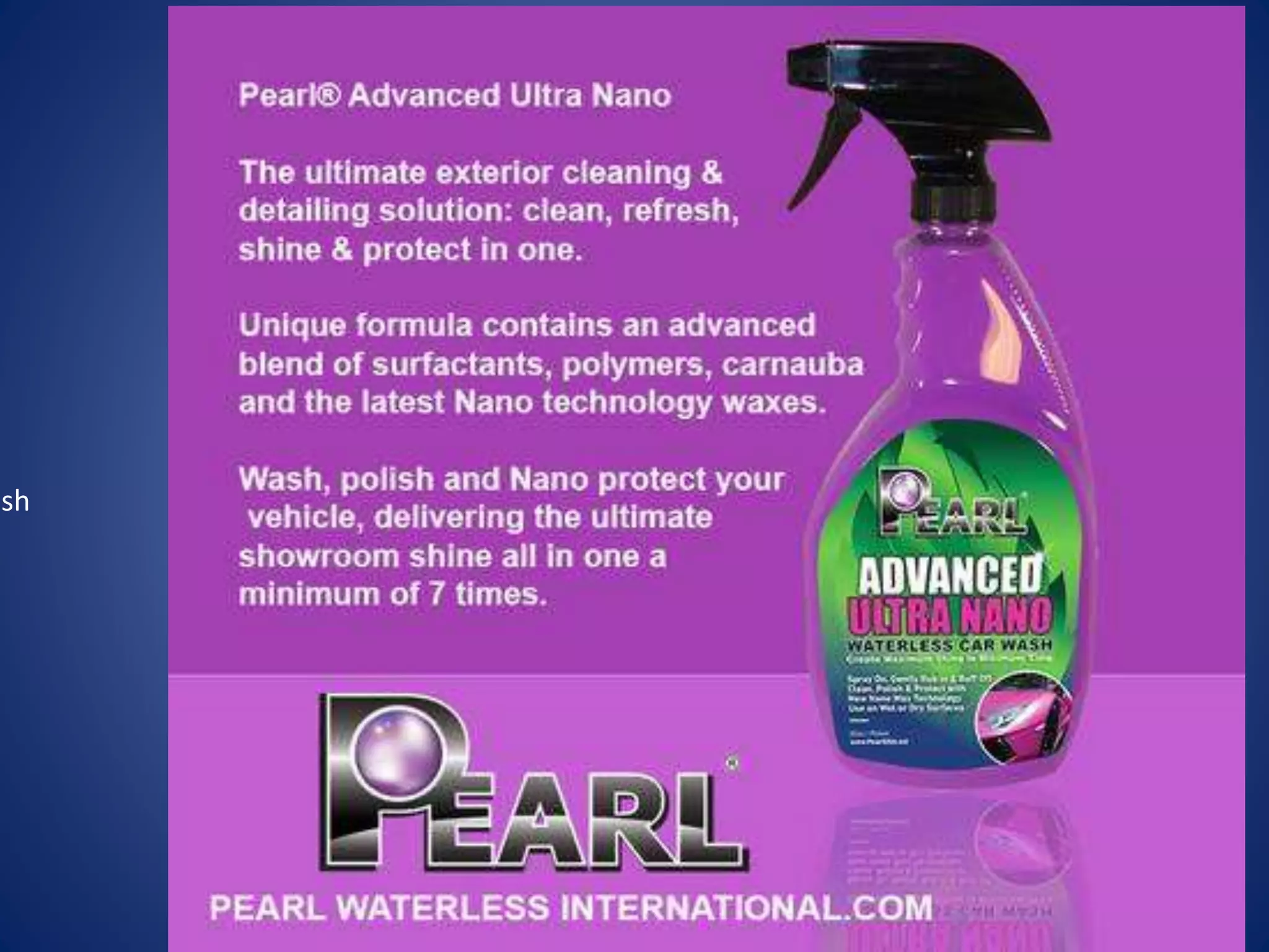 Waterless car wash pearl nano PPT