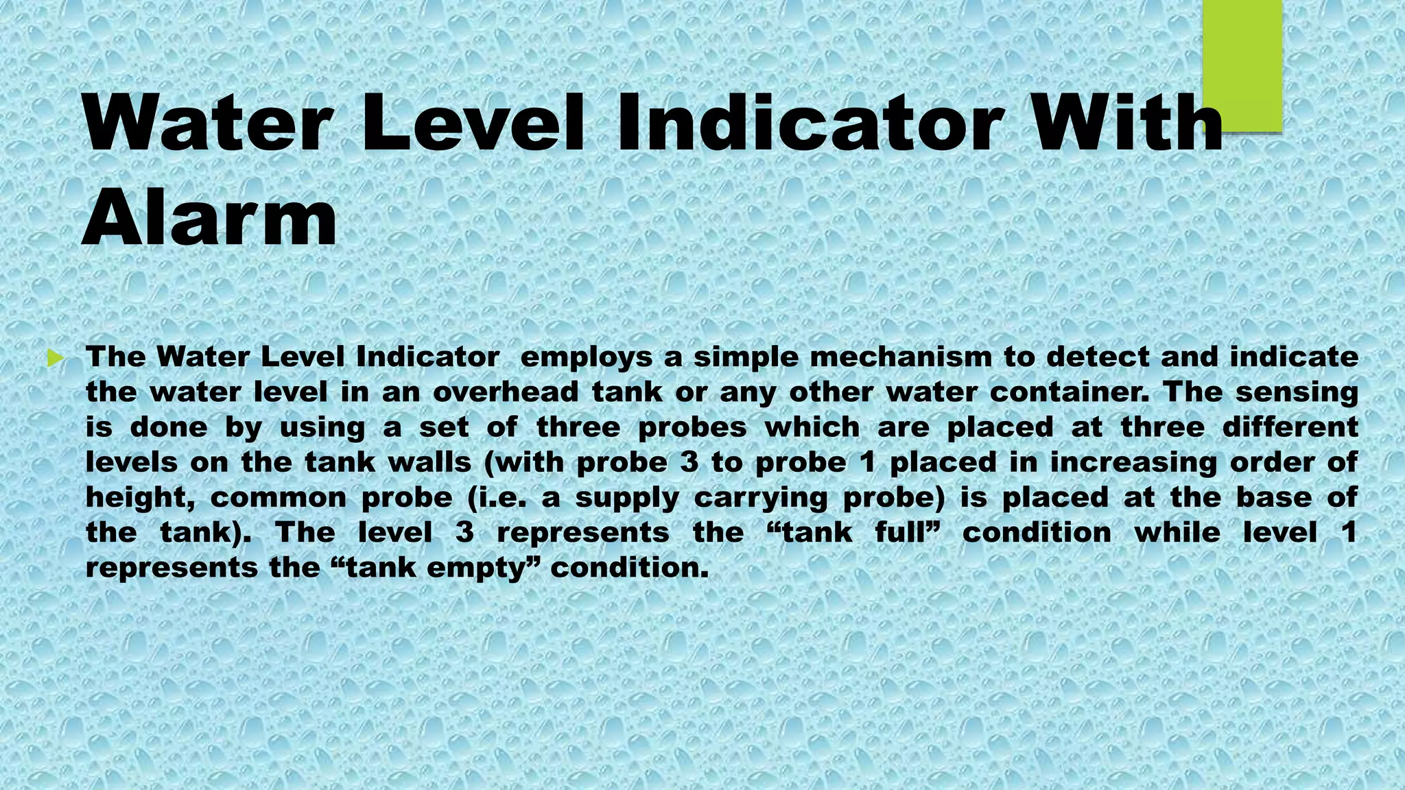 Water level indicator | PPTX