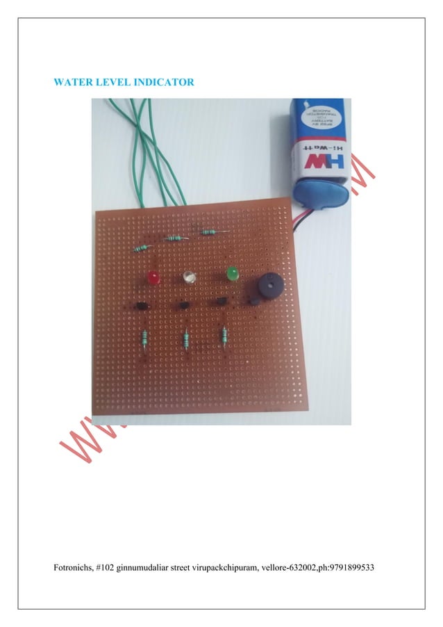 Water level indicator abstract PDF