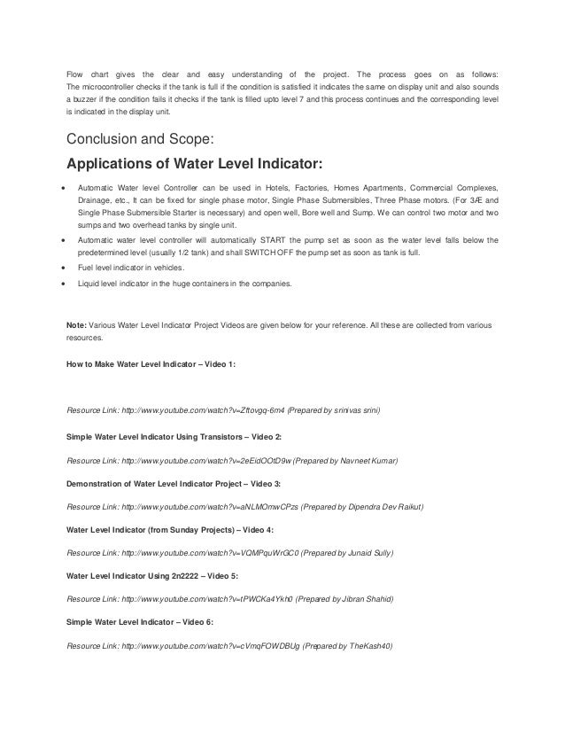 Water level indicator project