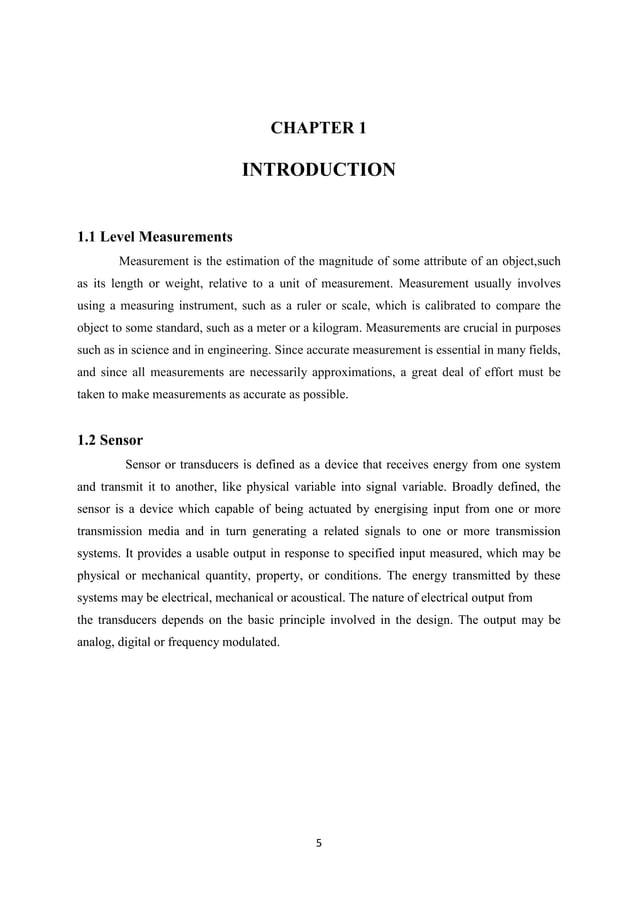 Water level sensors report