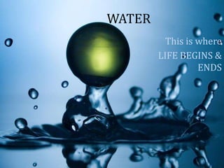WATER
          This is where
        LIFE BEGINS &
                  ENDS
 