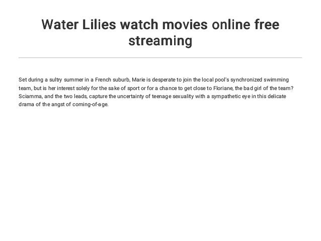 Water Lilies watch movies online free streaming