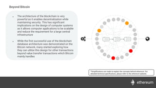 Etherium Infastructure Introduction to Ethereum | PDF