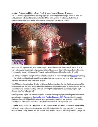 Waterloo Displays Waterloo Station Reopens for London New Year Eve Fireworks.docx