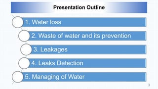Water loss detection and management | PPTX