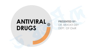ANTIVIRAL
DRUGS
PRESENTED BY-
DR. BRATATI DEY
DEPT. OF OMR
 