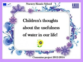 Water means life (children's  work)