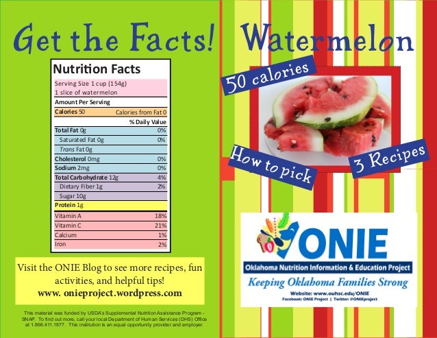 Watermelon Facts Brochure Watermelon Facts Brochure