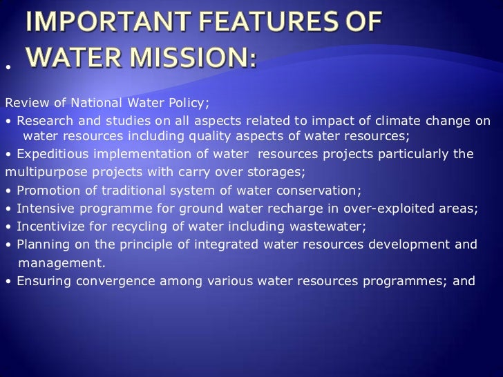 Water mission