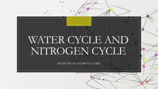 WATER CYCLE AND
NITROGEN CYCLE
MADE BY: KANUPRIYA GARG
 