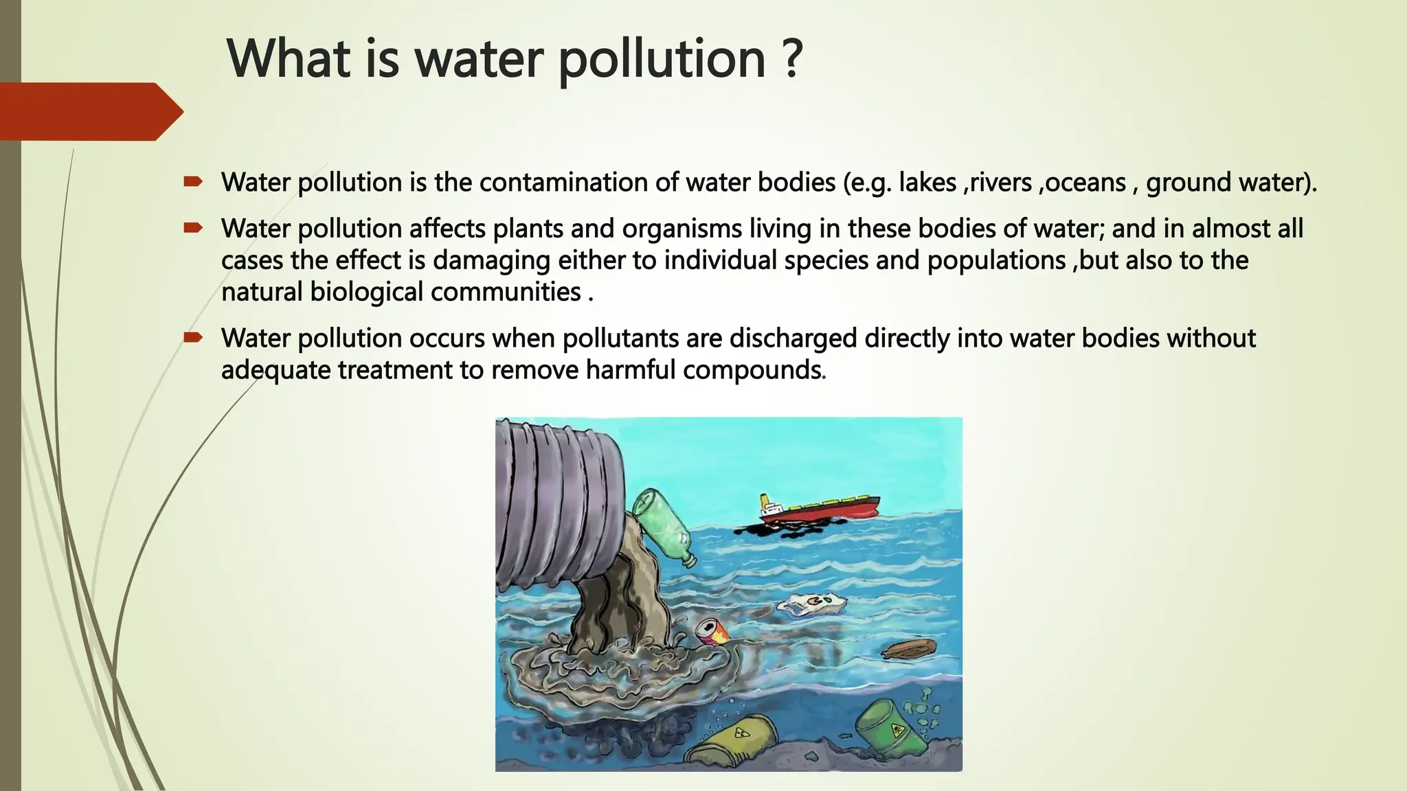 WATER POLLUTION CAUSES AND EFFECT AND PREVENTION pptx