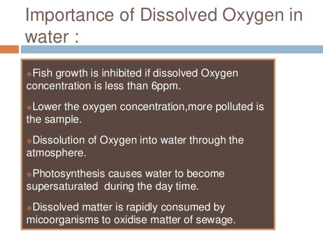 Dissolved oxyen essay