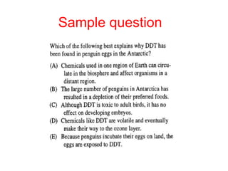 Sample question
 